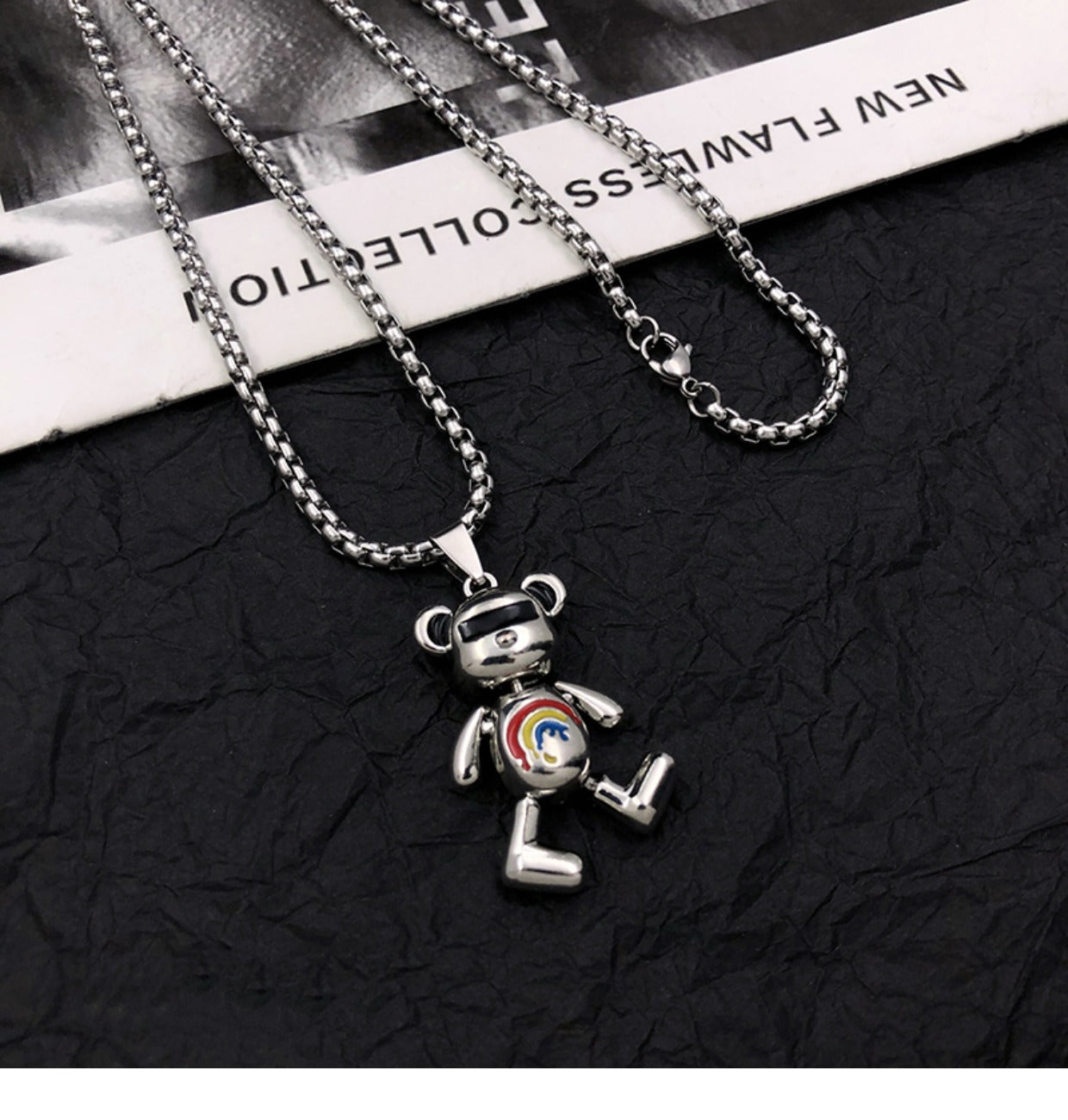 Rainbow Bear Male Female Personality Trendy Necklaces