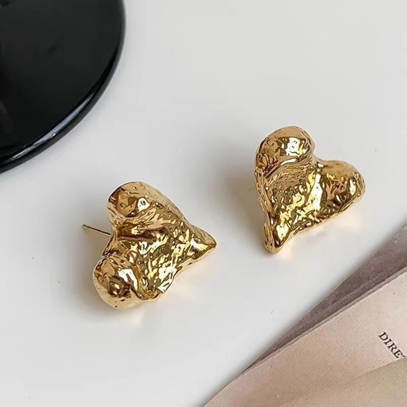 Women's Sier Needle Retro Geometric Metal Design Earrings