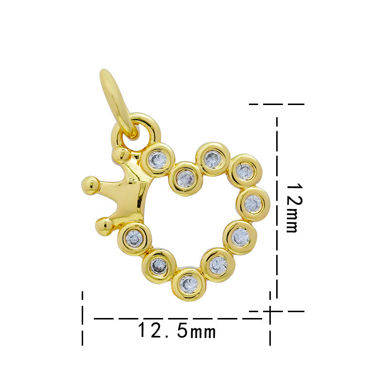 Copper Micro Inlay Real Gold Plating Accessories Pendants
