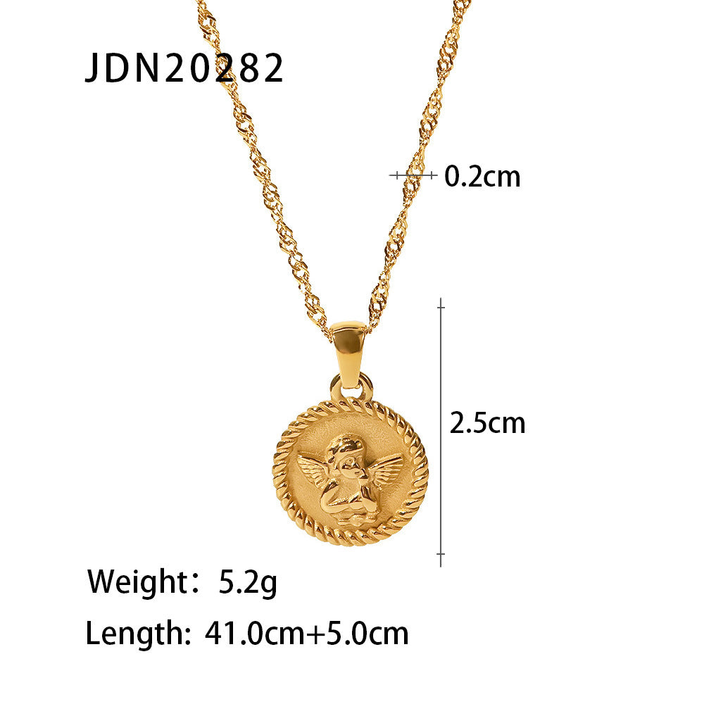 Women's Round Cold Style Retro Temperament Personality Necklaces