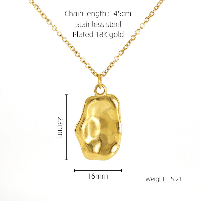 Commuter Stainless Steel Rose Female Irregular Necklaces