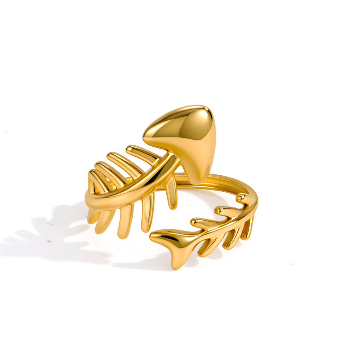 Women's Ding Seaside Advanced Fish Titanium Steel No Fading Stainless Vacation Ring