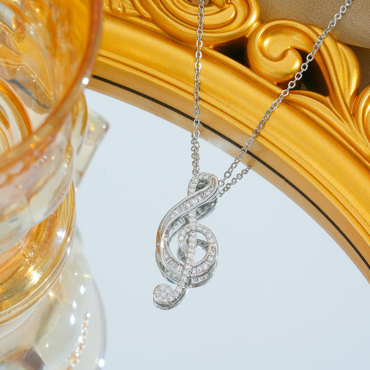 Titanium Steel Ornament Notes Personalized Design Necklaces