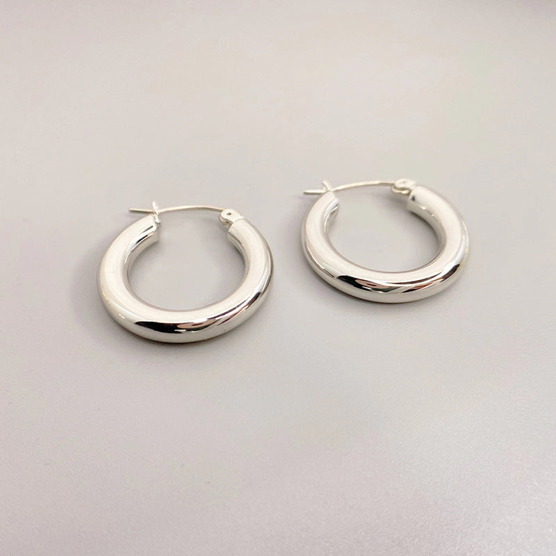 Shaped Fashion Metallic Brass Vacuum Plating Real Gold Earrings