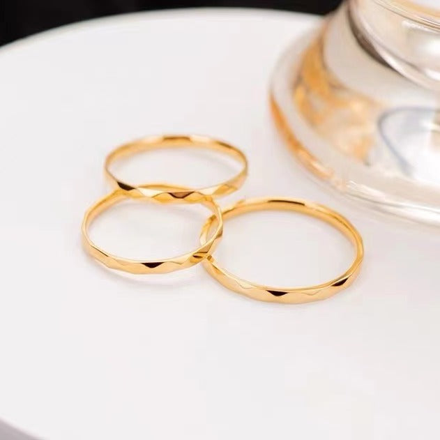 Super Shining Geometric Rhombus Female Index Finger Simple Rings