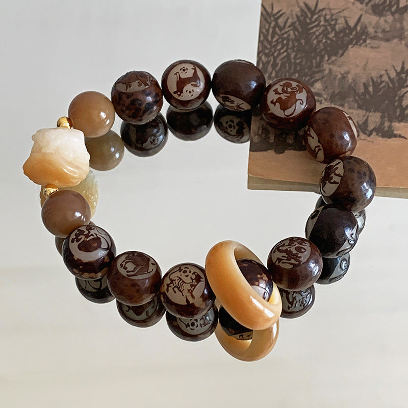 Bodhi Seeds Chinese Style National Trendy Zodiac Personality Bracelets