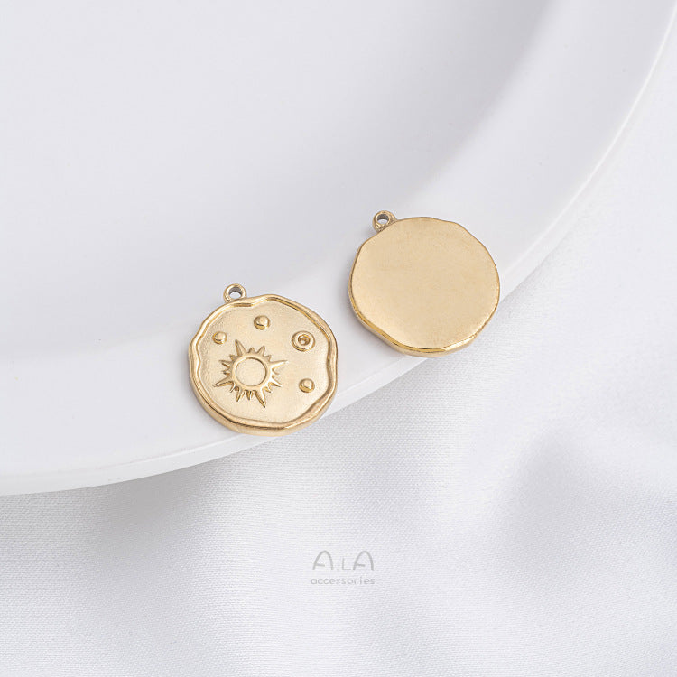 Plating Real Gold Sun Moon Star Pendants