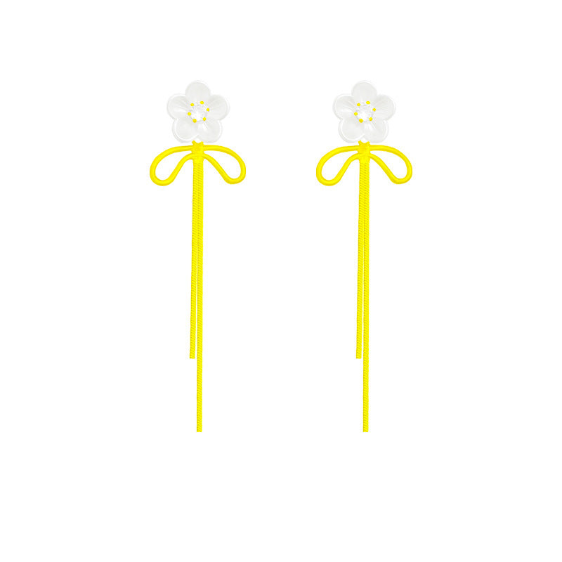 Flower Tassel Summer High-grade National Style Sweet Accessories Fashion Earrings
