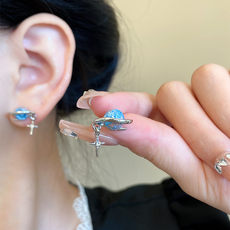 Starry Sky Korean Style High Sense Niche Temperament Earrings