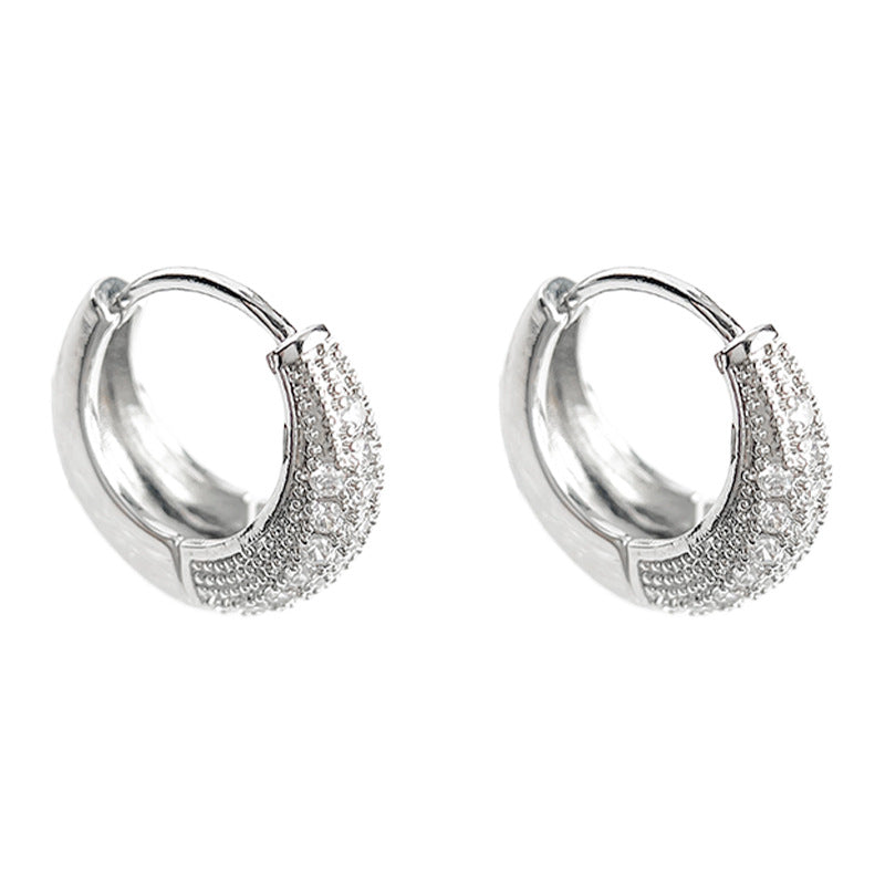 Fashion Commuter Simple High Sense Round Clip Temperament Earrings