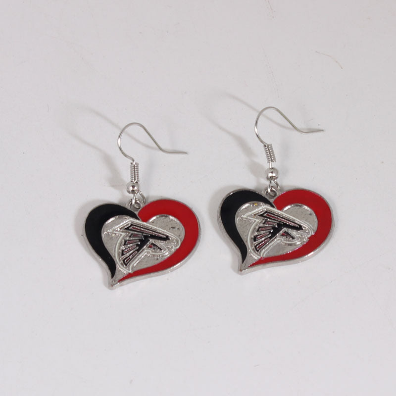 Oil Dripping Sports Team Series Denim Steel Pirate Earrings