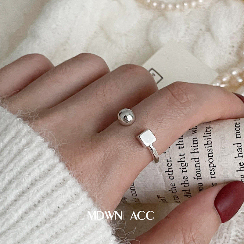 Women's Finger With Cold Personality Simple Argent Pur Rings