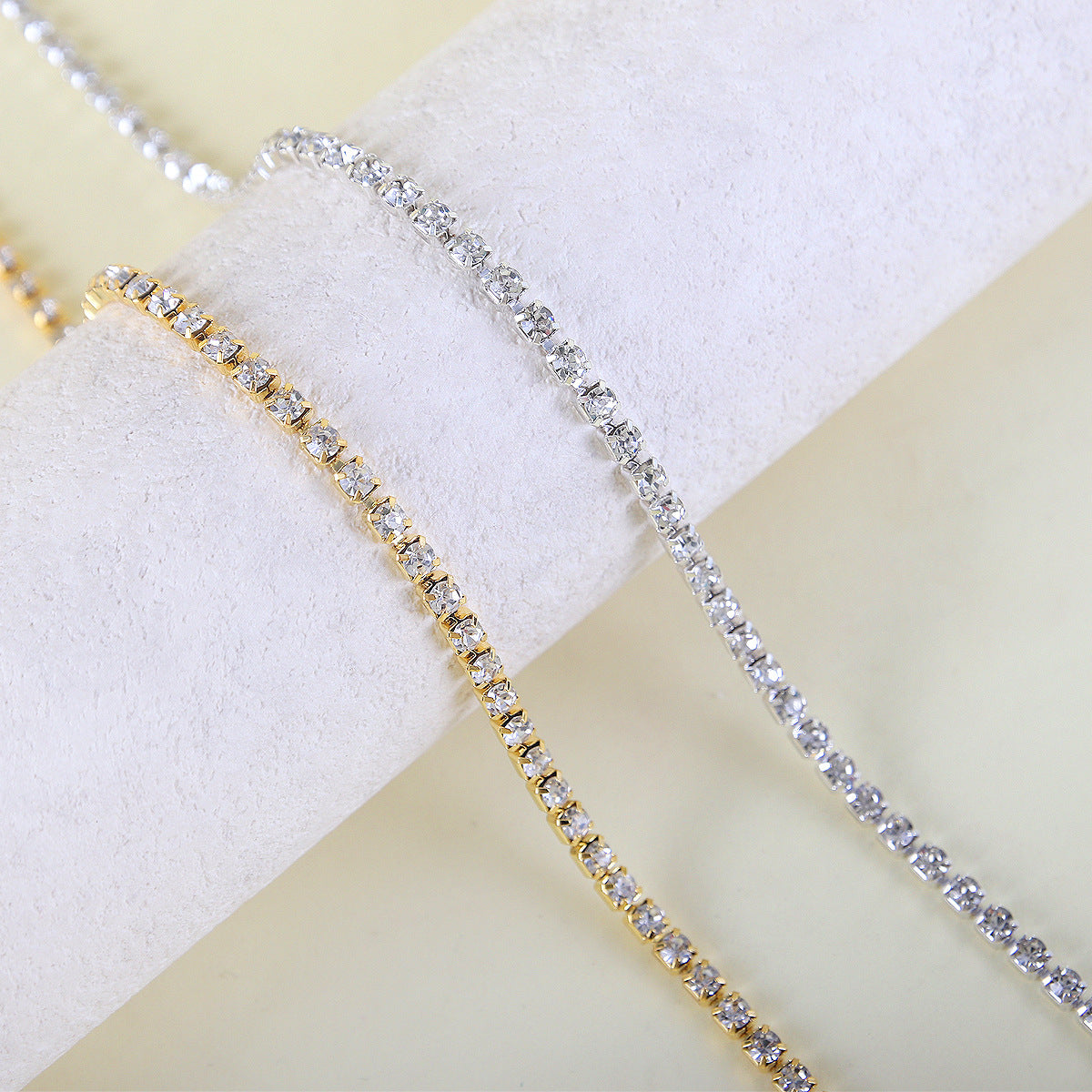 Trendy Cool Square Diamond Clavicle Chain Necklaces