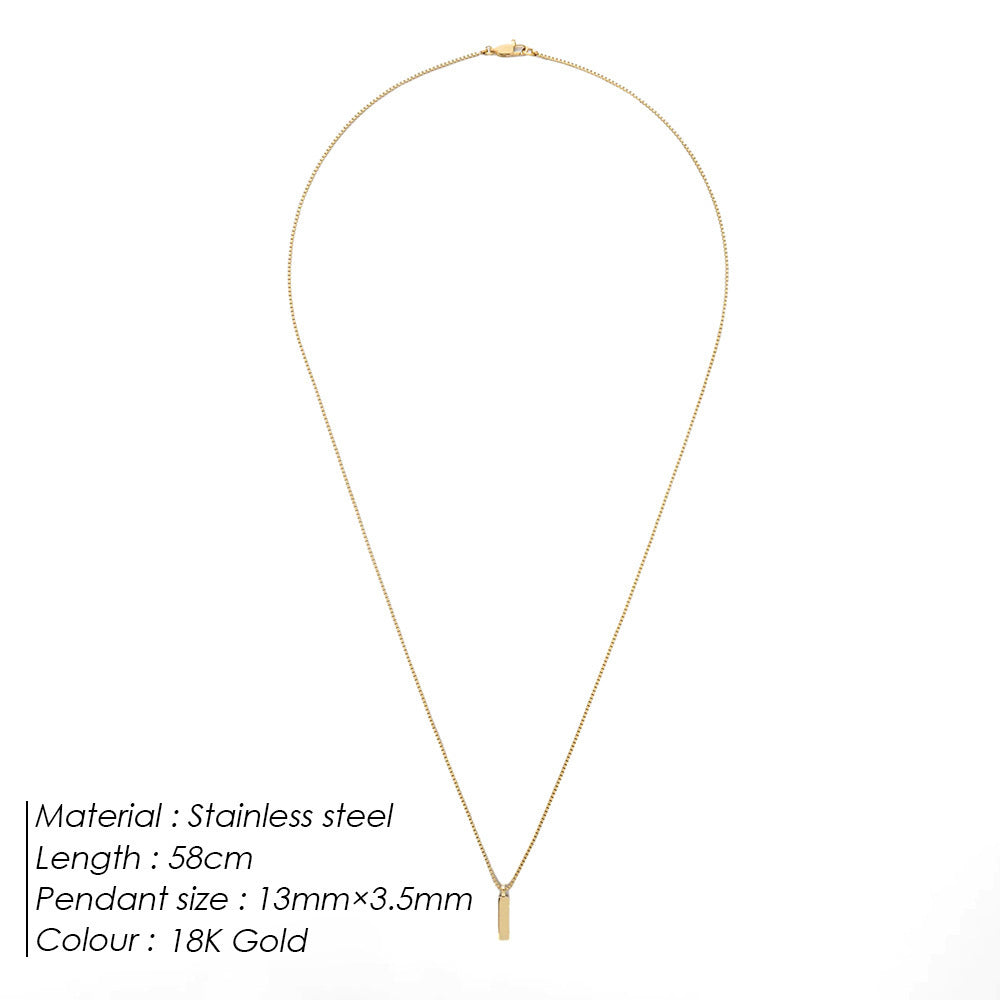 Women's Korean Style Titanium Steel Fashion Luxury Design Clavicle Necklaces