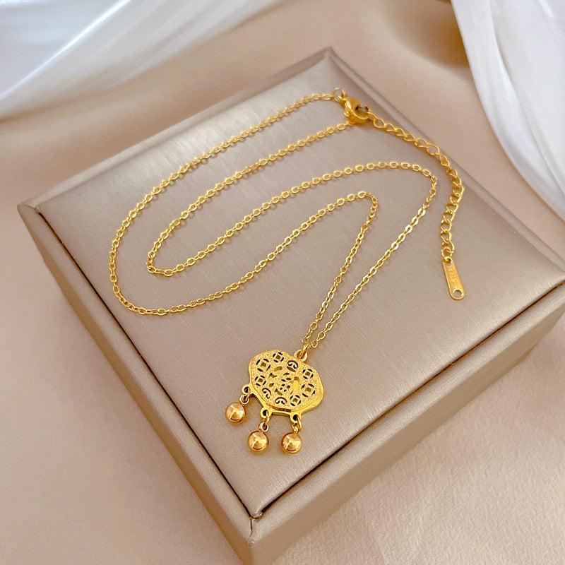 Whole Body Titanium Steel Fortune Lock Necklaces