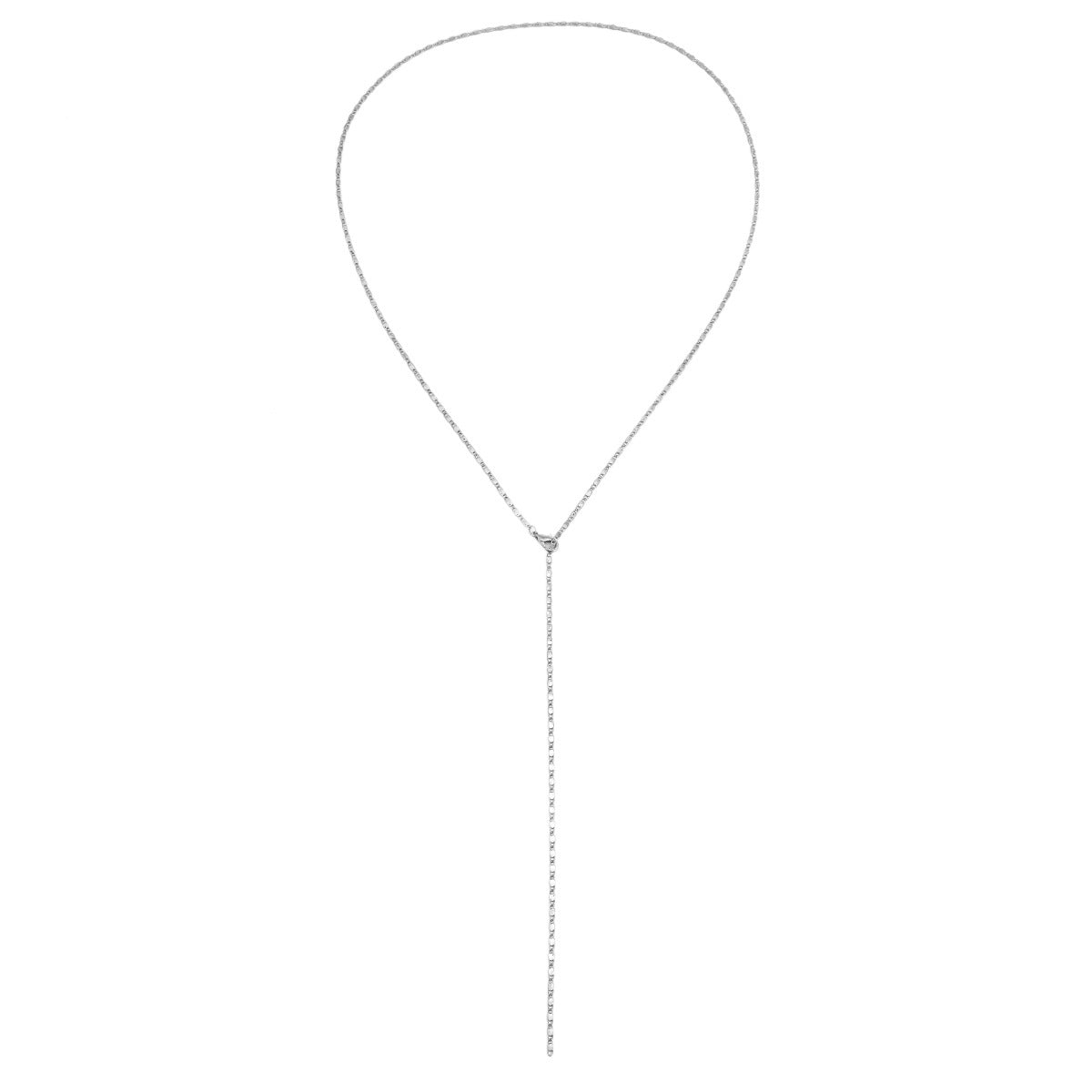 Crystal Y-shaped Copper Chain Simple Geometric Necklaces