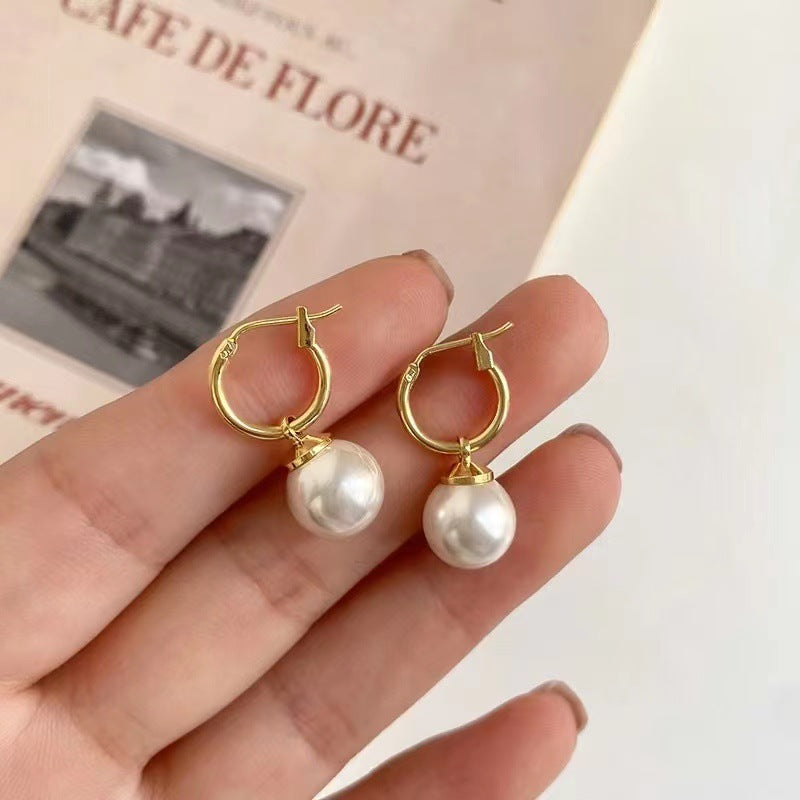 Women's Sier Needle Retro Geometric Metal Design Earrings