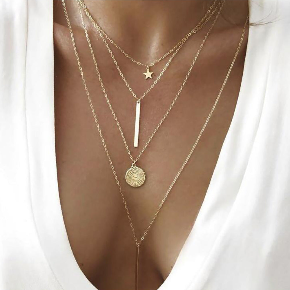 Star Long Brush Holder Popular Combination Necklaces