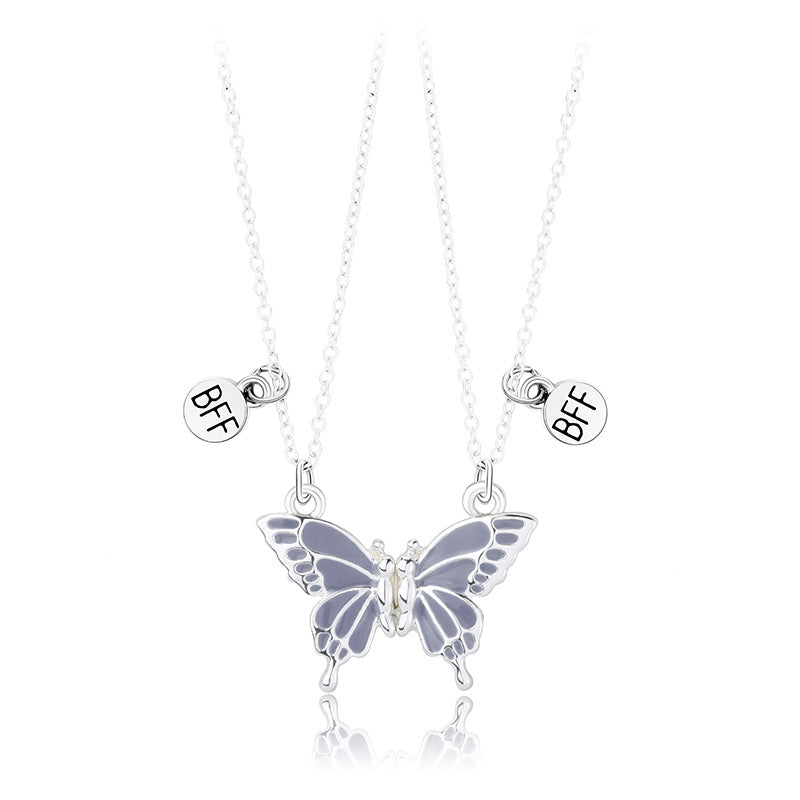 Butterfly Magnetite Good Friend Suit Jewelry Necklaces