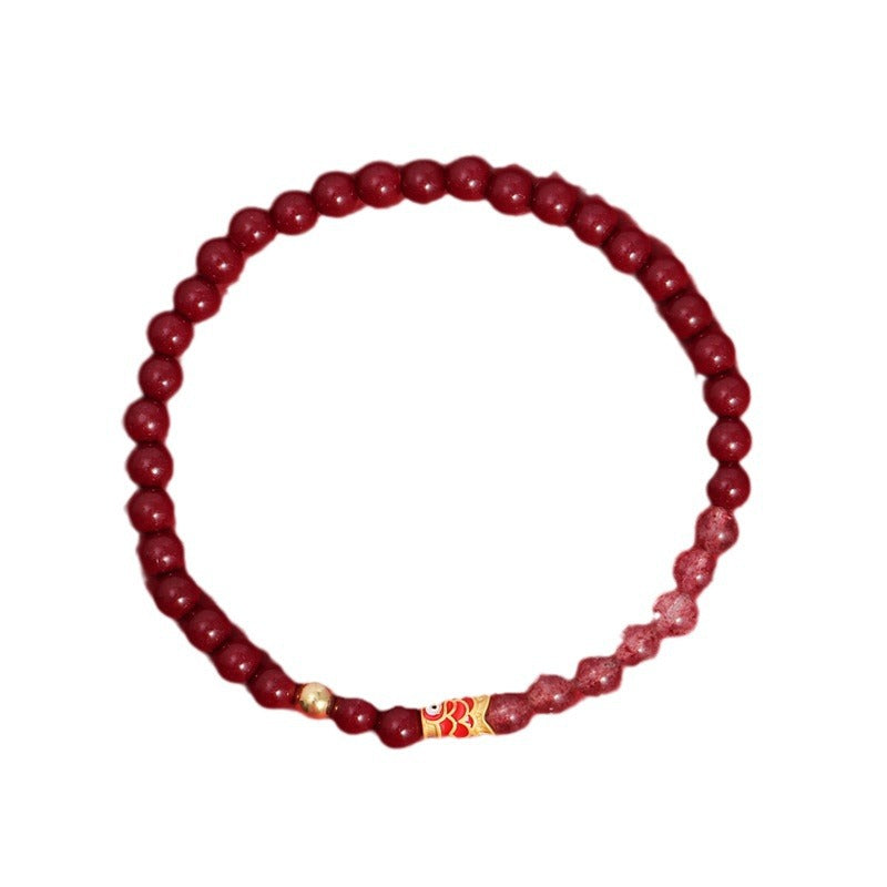 Imitation Cinnabar Beading Simple Light Luxury Bracelets