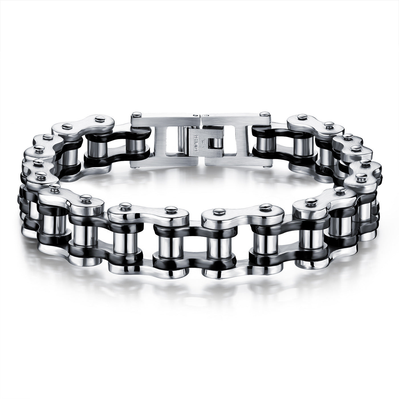 Men's Handmade Titanium Steel Bicycle Chain Hip Hop Motorcycle Trendy Bracelet