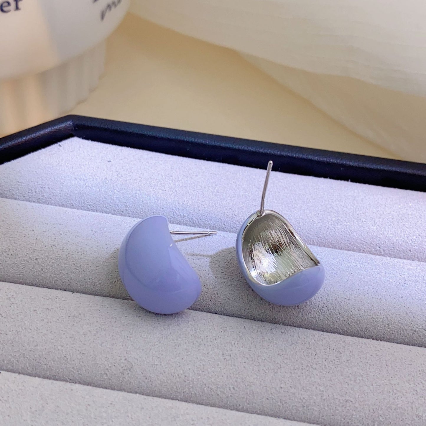 Enamel Drip Glazed Color Female Tide Earrings