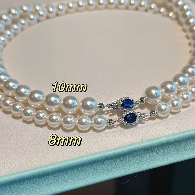 Women's Pearl Australian White Beaded Sweater Chain High-grade Light Luxury Necklaces