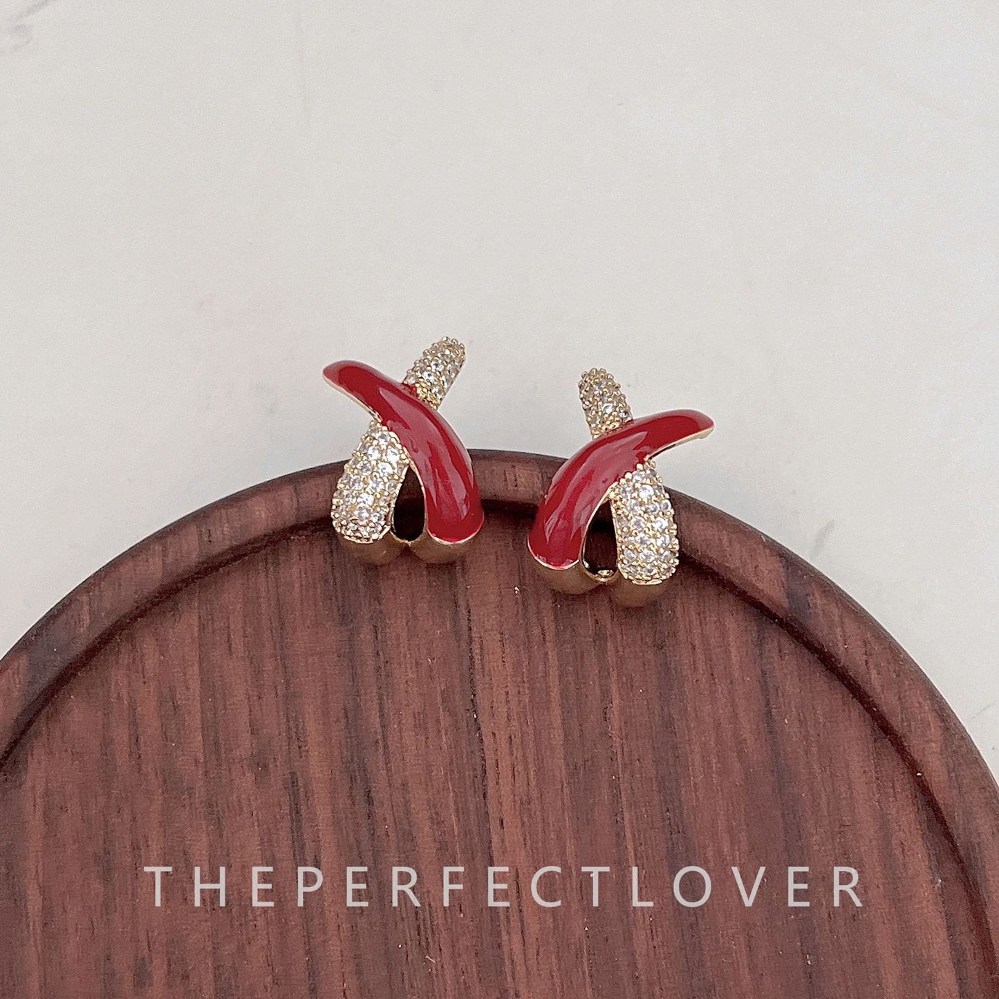 Women's Red Series Combination Elegant Geometric Enamel Craft High-grade Design Rings
