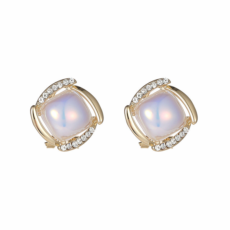 Sier Needle Temperament Fairy Style Geometric Earrings