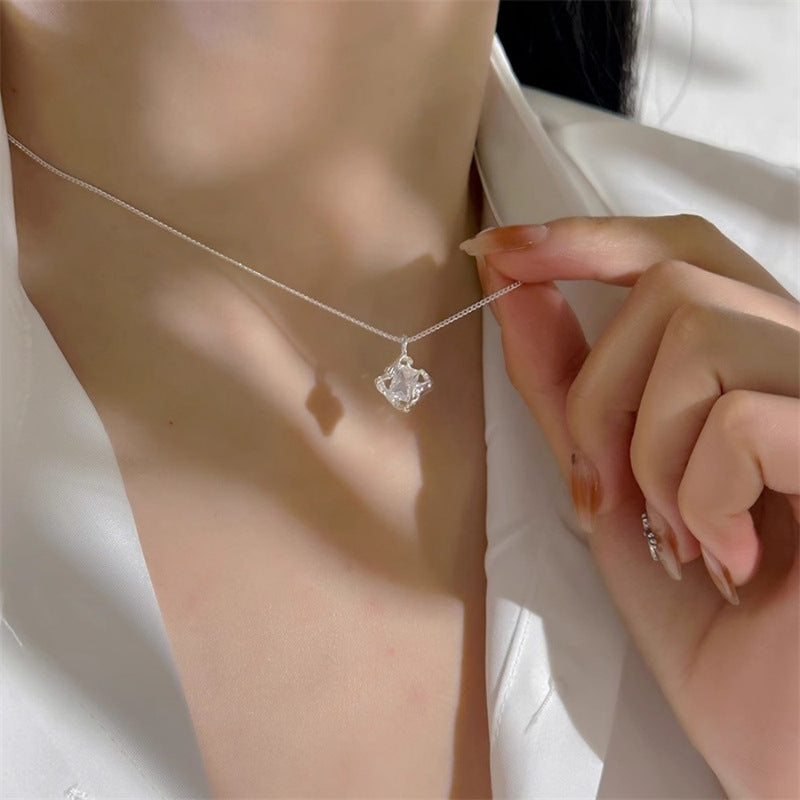 Women's Everyday Joker Sterling Sier Aquamarine Butterfly Necklaces