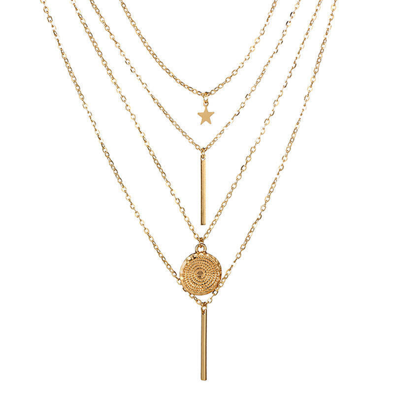 Star Long Brush Holder Popular Combination Necklaces