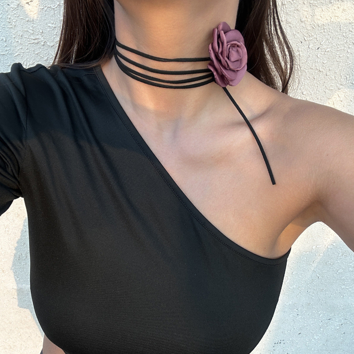 Personality Handmade Rose Creative Long Flower Necklaces