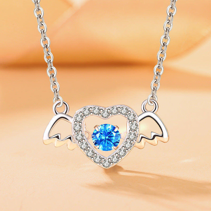 Women's Angel Simple Pulsatile Heart Love Smart Necklaces