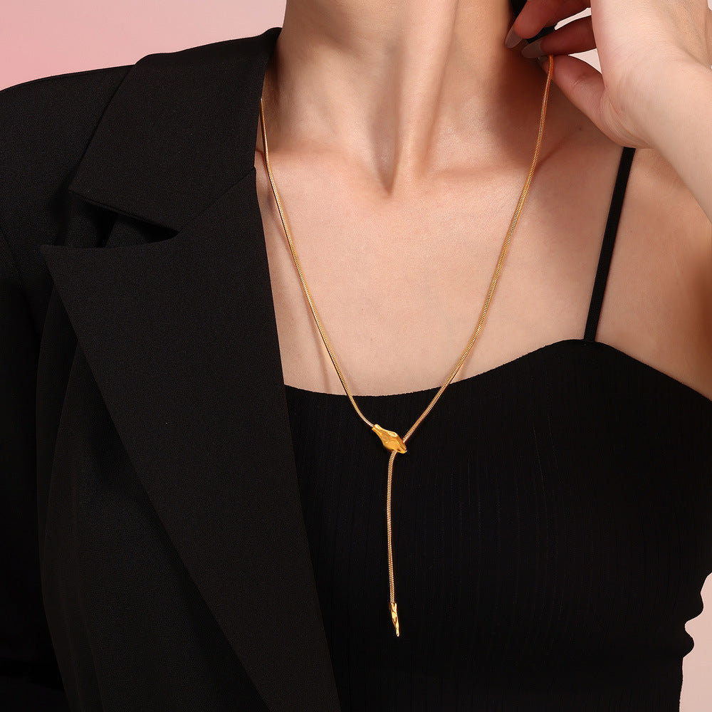 Head Unique Design Cold Style Stainless Steel Long Necklaces