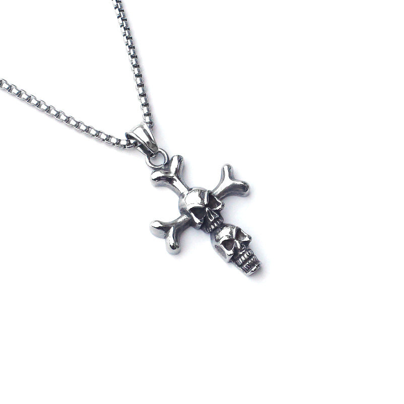 Men's Sword Darkness Dragon Fighter Titanium Steel Necklaces