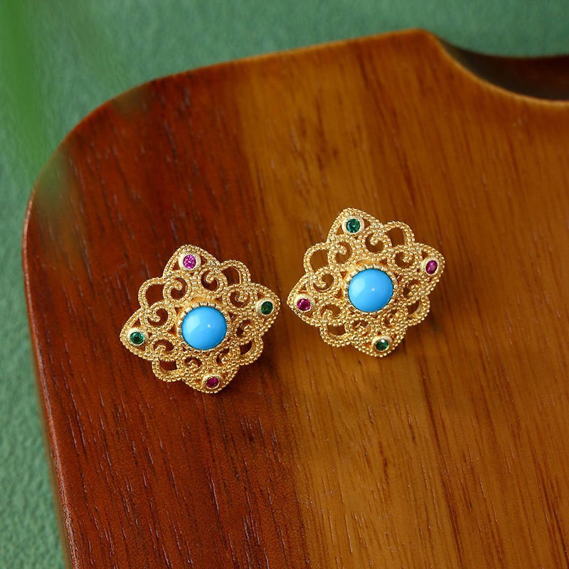 Women's Enamel Filigree Icing On The Cake Earrings