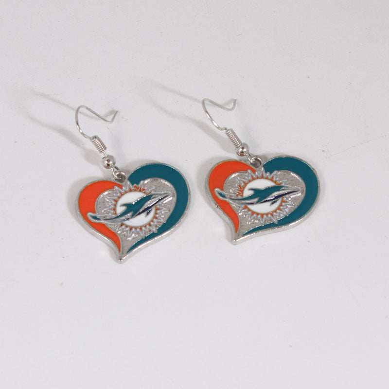 Oil Dripping Sports Team Series Denim Steel Pirate Earrings