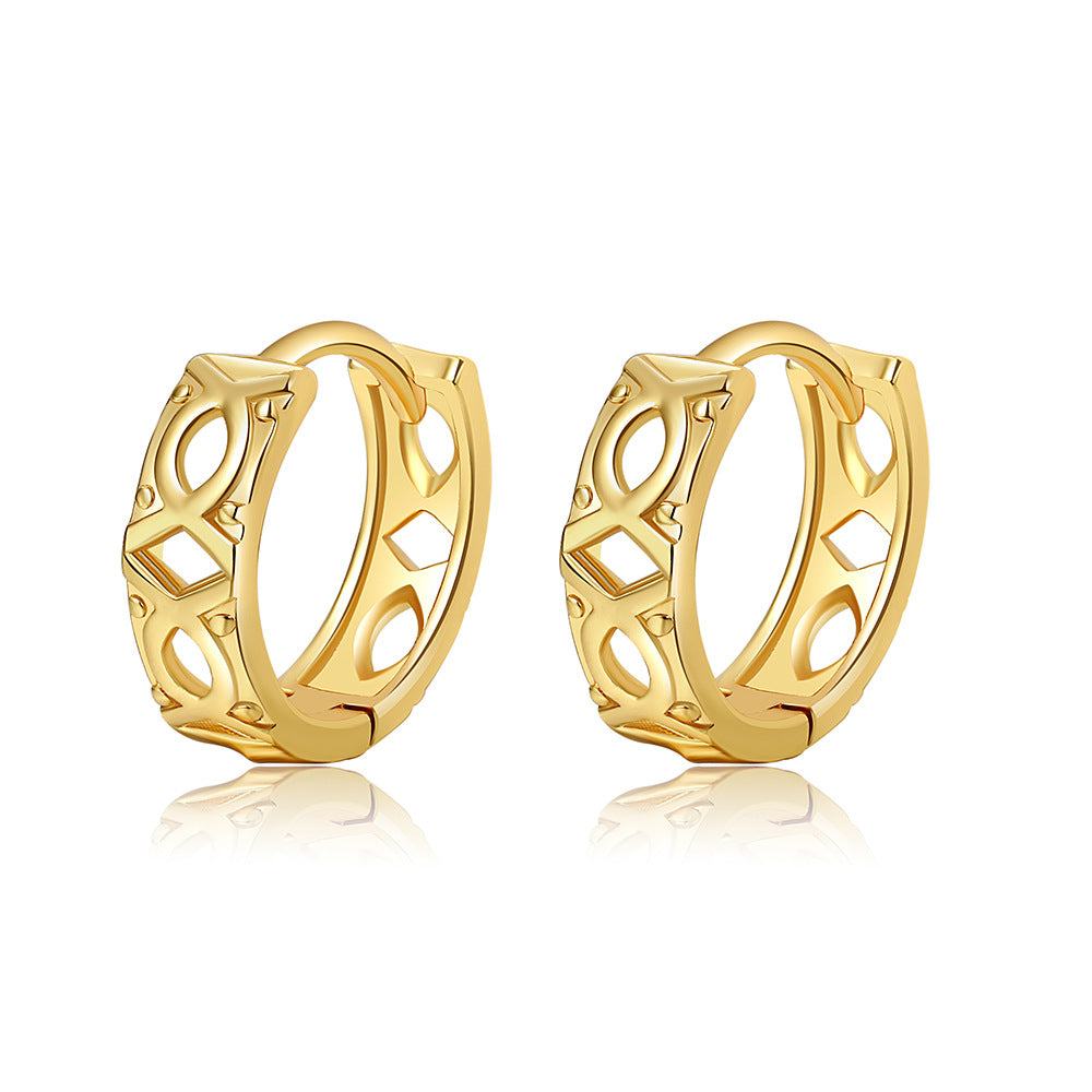 Ear Hollow Pattern Clip Fashion Geometry Female Rings