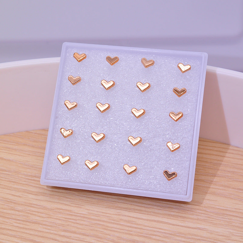 Gold Pentagram Female Stall Plastic Resin Stud Earrings
