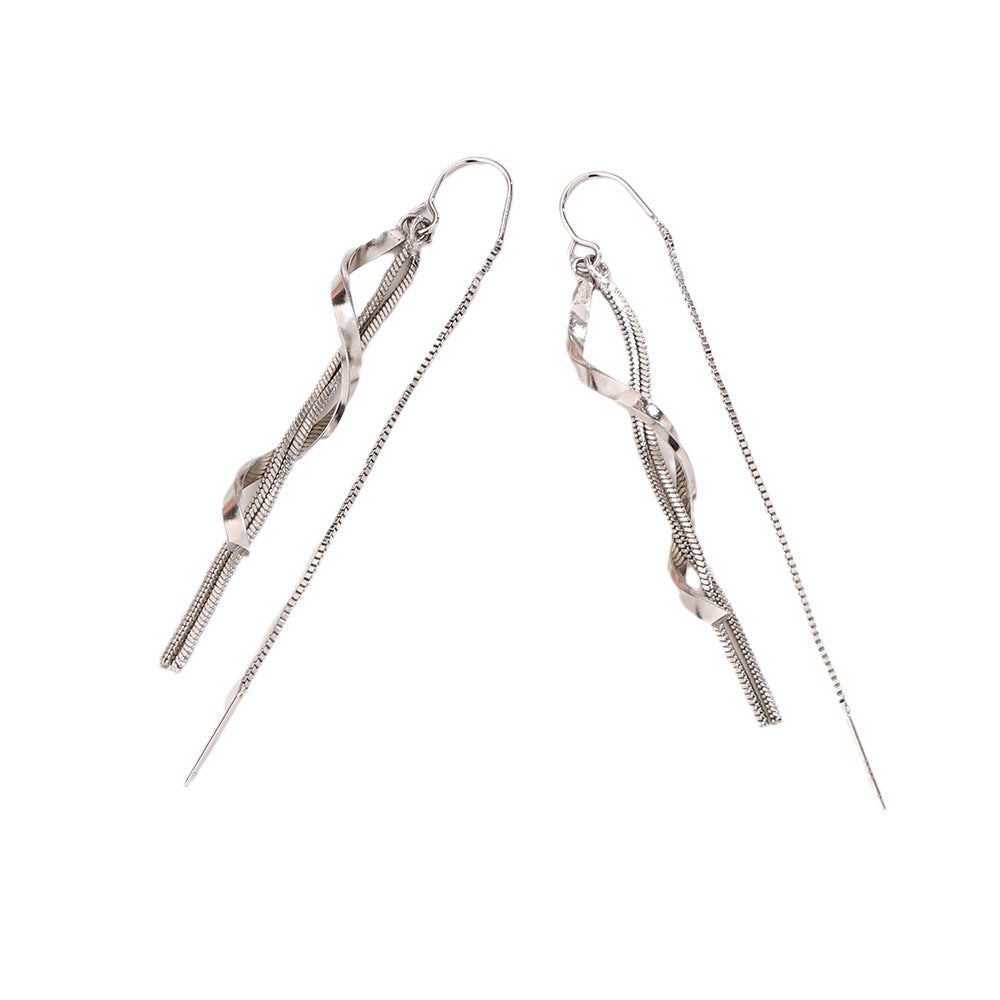Long Corrugated Tassel Live Streaming Drainage Simple Twisted Ear Line