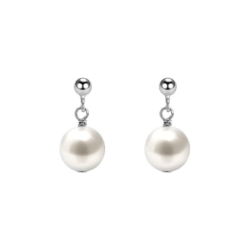 Children's Pearl Female Light Luxury Summer Ear Copper Stud Earrings