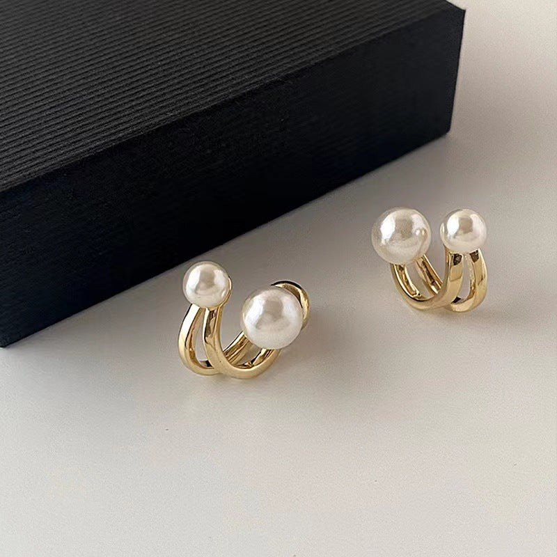 Women's Sier Needle Retro Geometric Metal Design Earrings