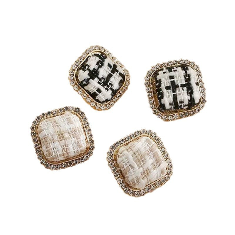 Women's Plaid For Chic Temperament Fashion Fresh Earrings