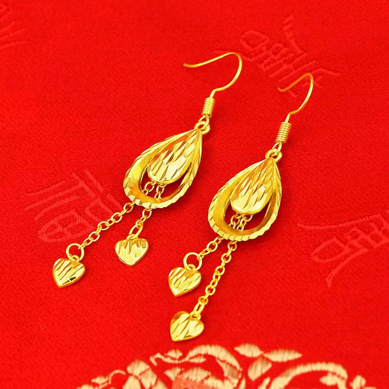 Gold Jewelry Decoration Marriage Imitation Bridal Earrings