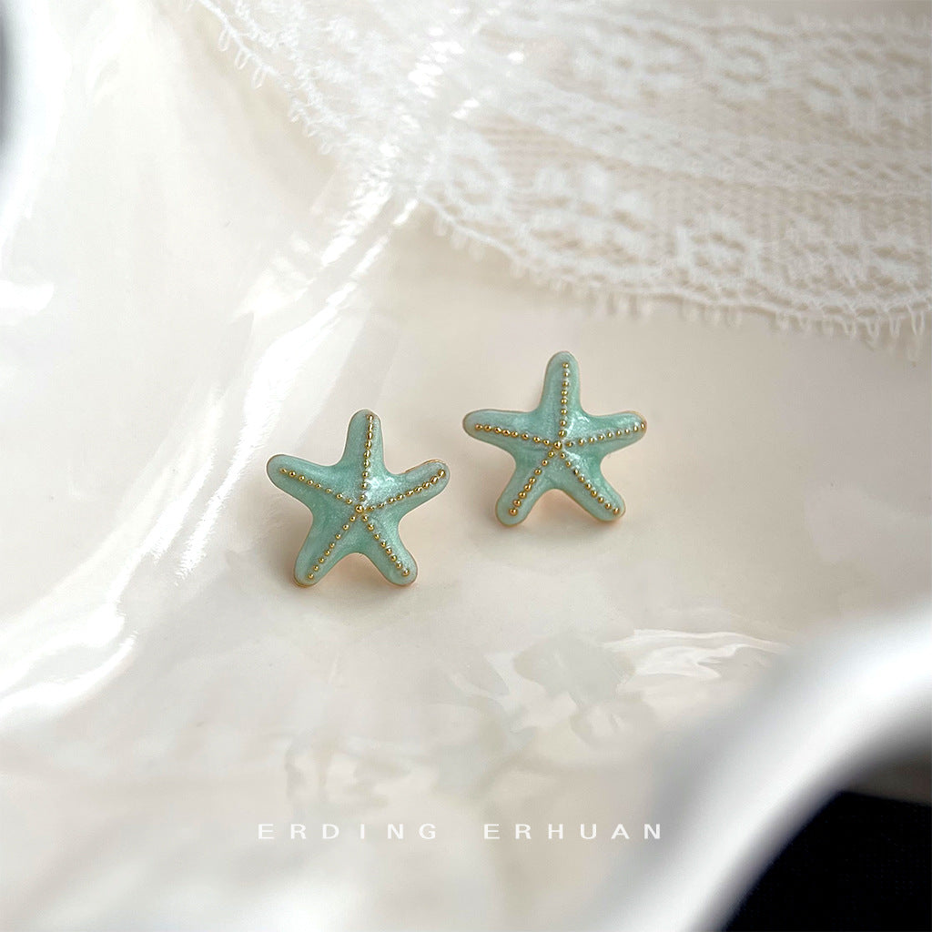 Mambo Green Summer Fresh Sweet Mori Ear Earrings