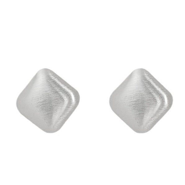 Metal Pleated Geometric Simple Minority Sier Series Earrings