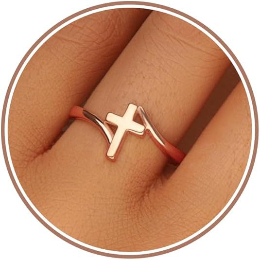 Cross Fashion Simple Everyday Joker Casual Style Decoration Female Rings