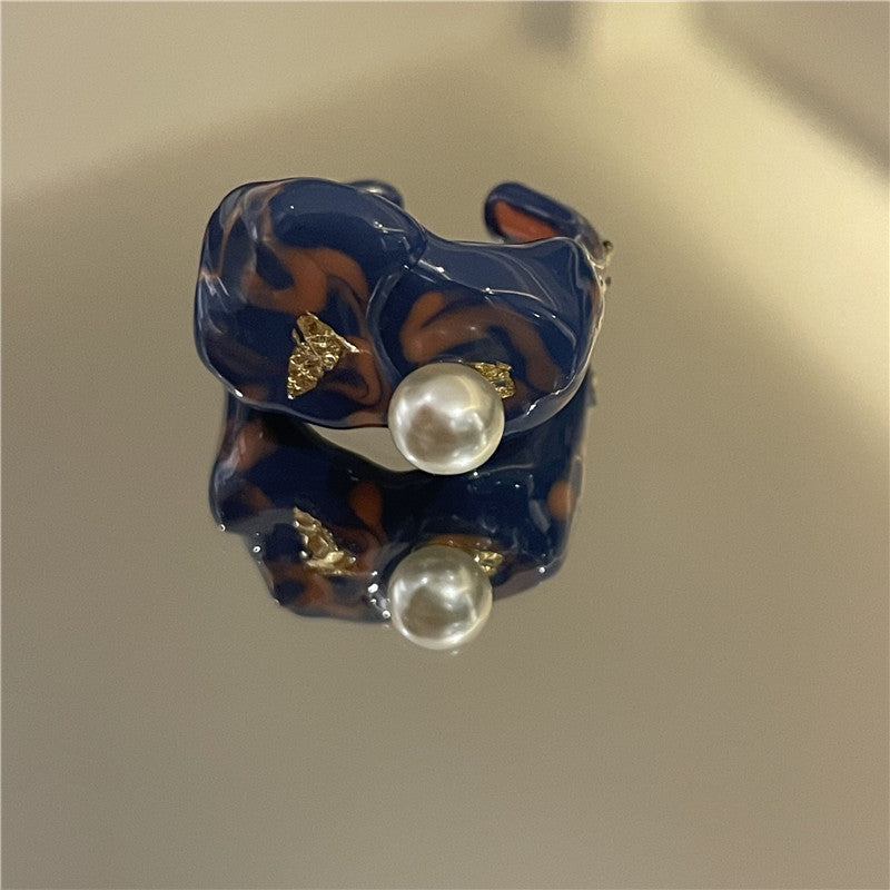 Niche Gold Foil Sealing Glaze Dripping Oil Opening Rings