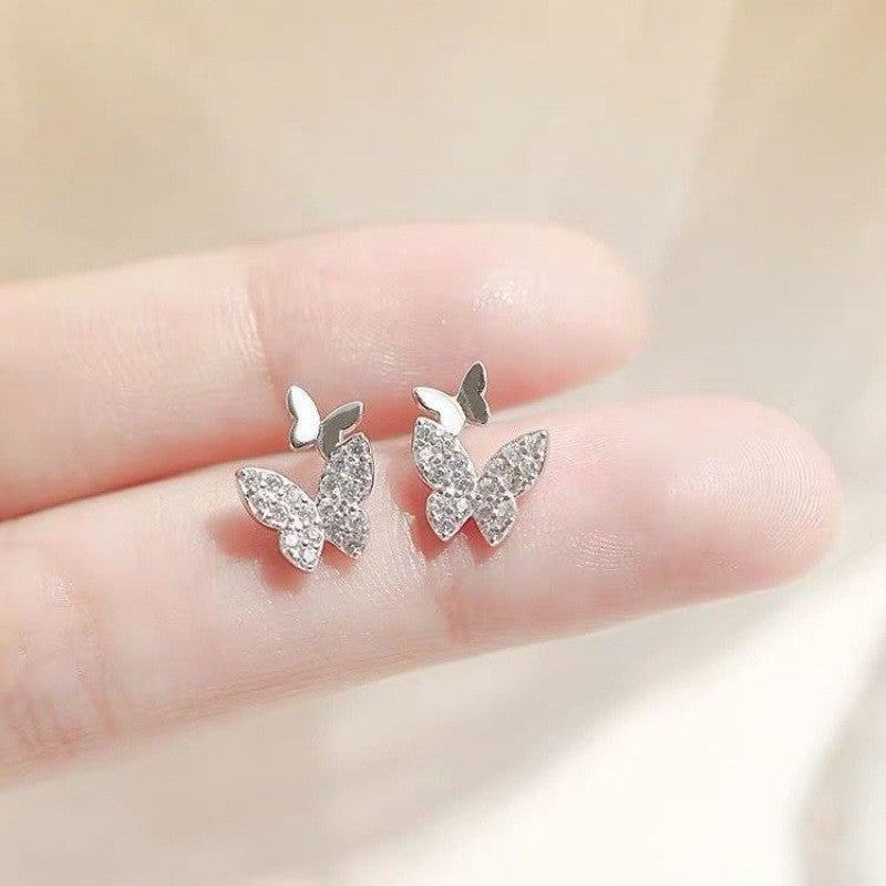 Women's Sier Needle Korean Style French Temperamental Pearl Earrings