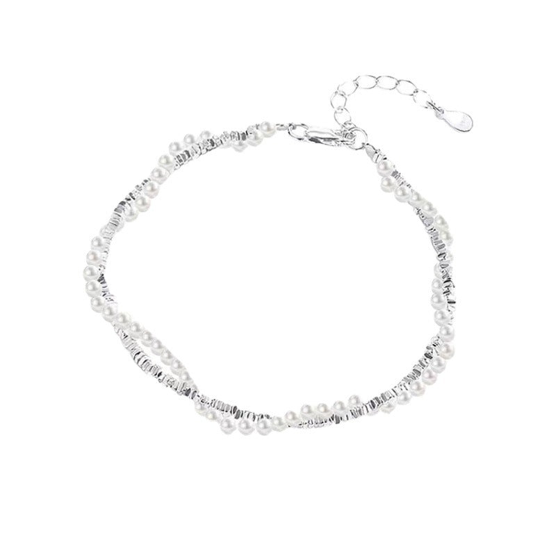 Women's Imitation Pearl Square Light Luxury Fashion Elegant Niche Design Bracelet